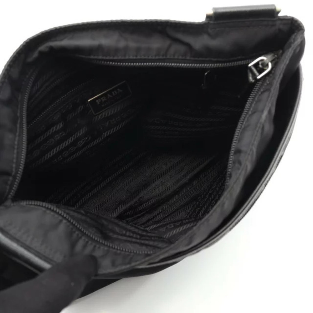 Prada Shoulder Bag Saffiano Leather Black - Picture 3 of 8
